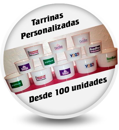 Impresion tarrinas personalizadas para yogurt helado